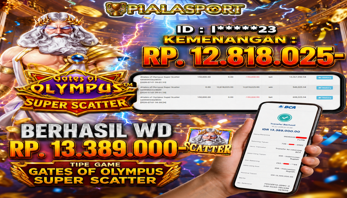 PIALASPORT JACKPOT SLOT Gates of Olympus Super Scatter Rp.13.389.000, BERHASIL WITHDRAW DIBAYAR LUNAS
