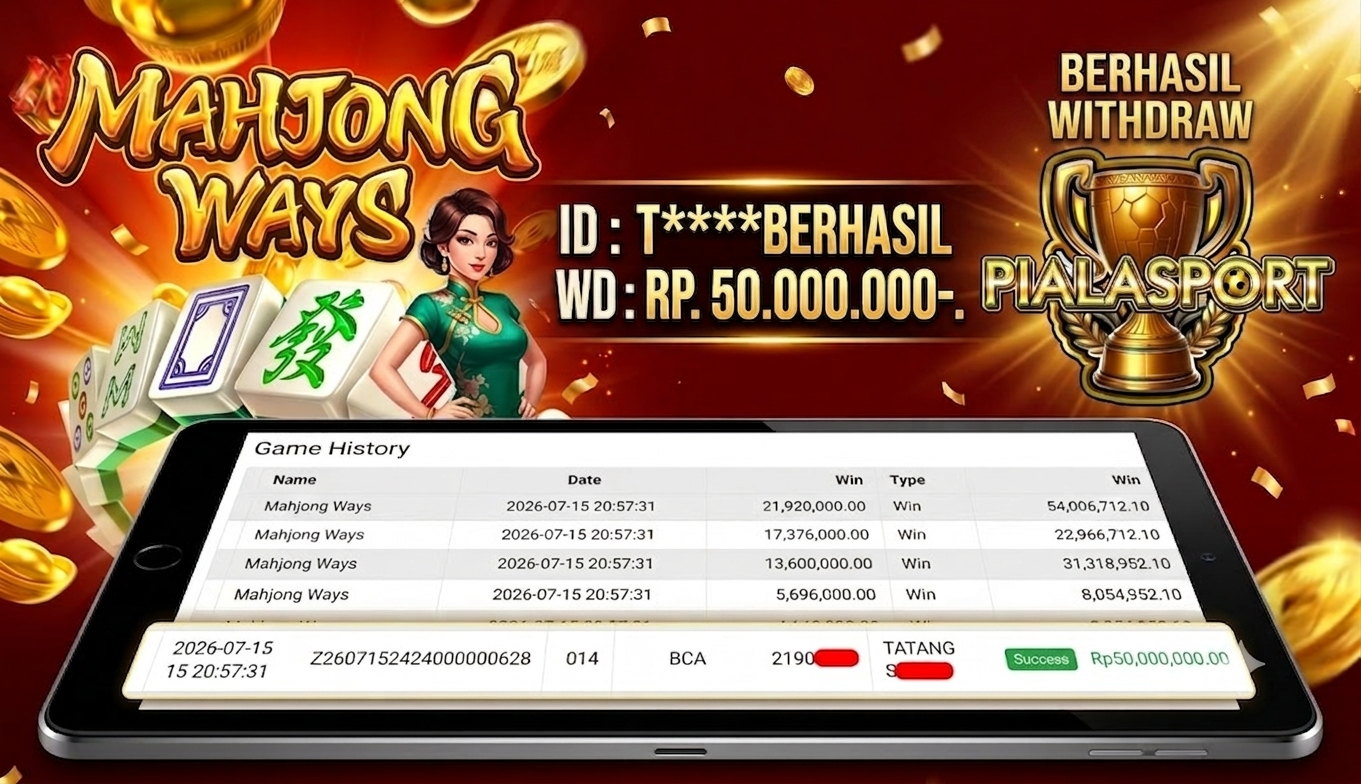 PIALASPORT JACKPOT SLOT Mahjong Ways Table Rp.50.000.000, BERHASIL WITHDRAW DIBAYAR LUNAS