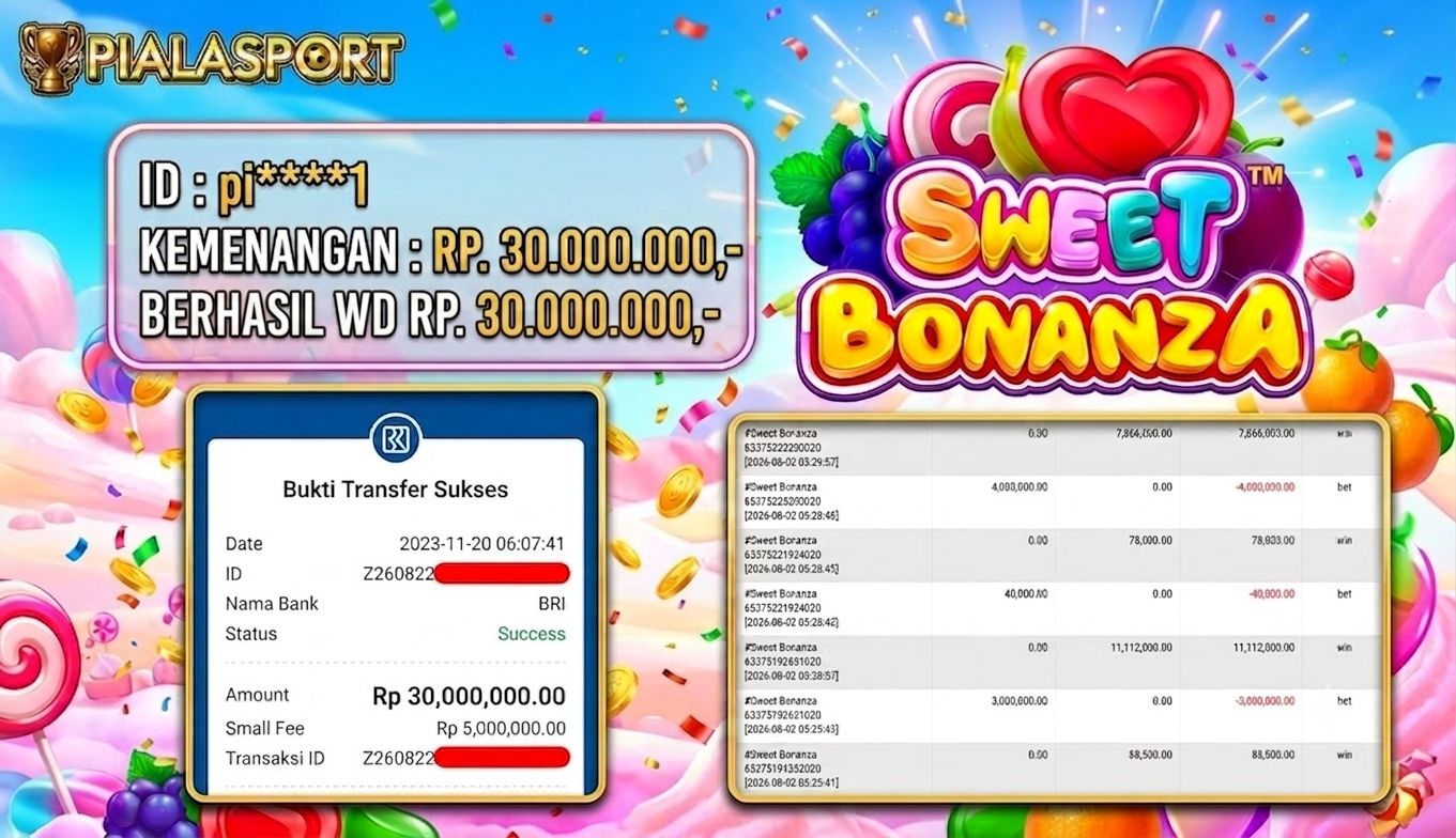 PIALASPORT JACKPOT  'Sweet Bonanza Table Rp.30.000.000, BERHASIL WITHDRAW DIBAYAR LUNAS